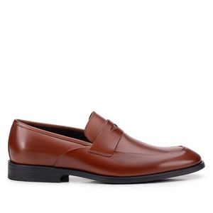 Mocassim Masculino Social Fascar Marrom Em Couro