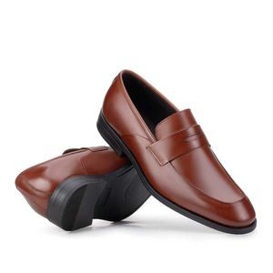 Mocassim Masculino Social Fascar Marrom Em Couro