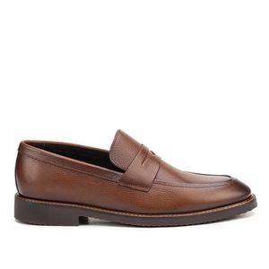 Mocassim Masculino Social Fascar Penny Loafer Marrom em Couro